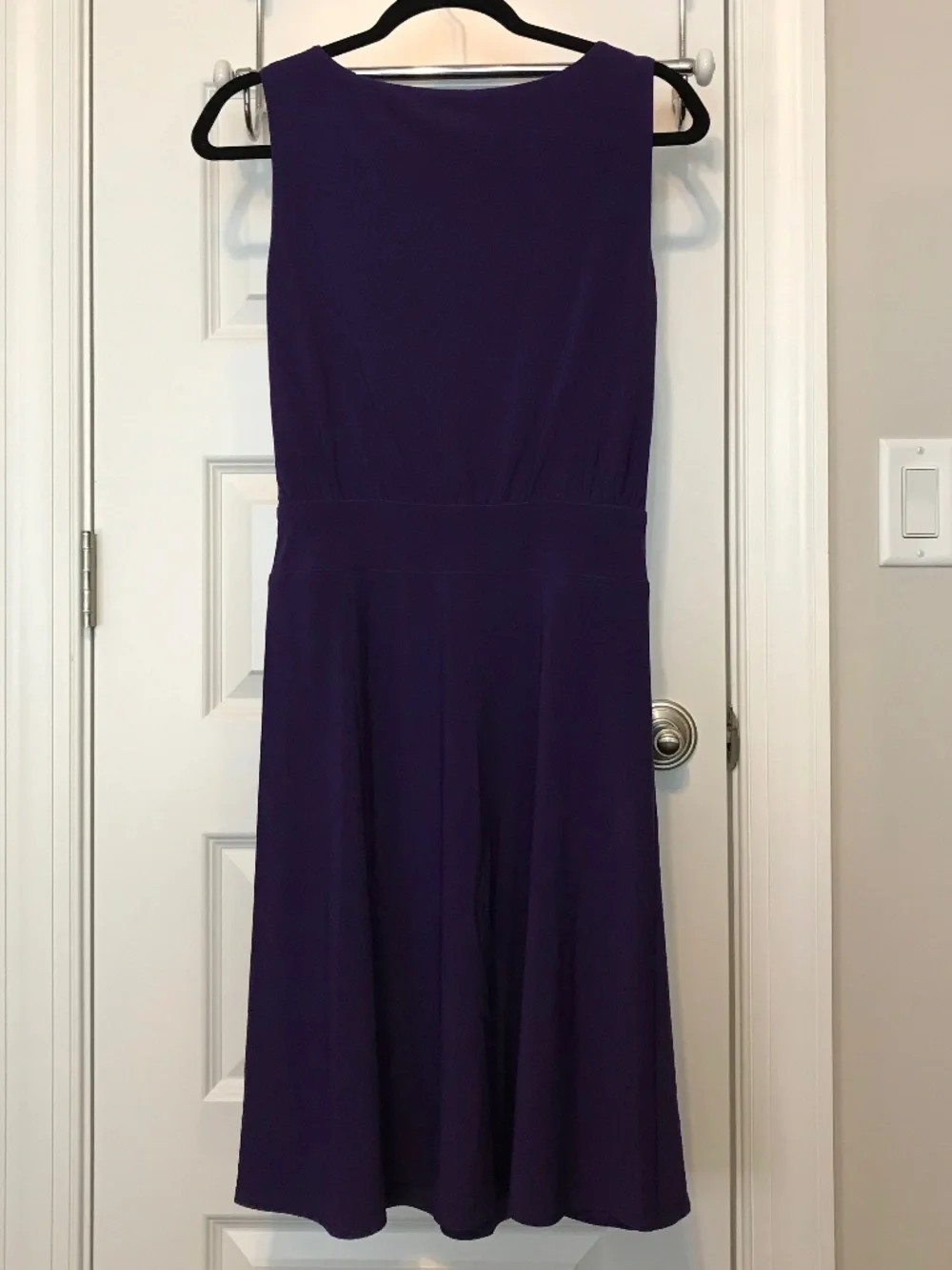 Jones NY sleeveless cowl neck purple midi length slip on dress (6) - Picture 2 of 15